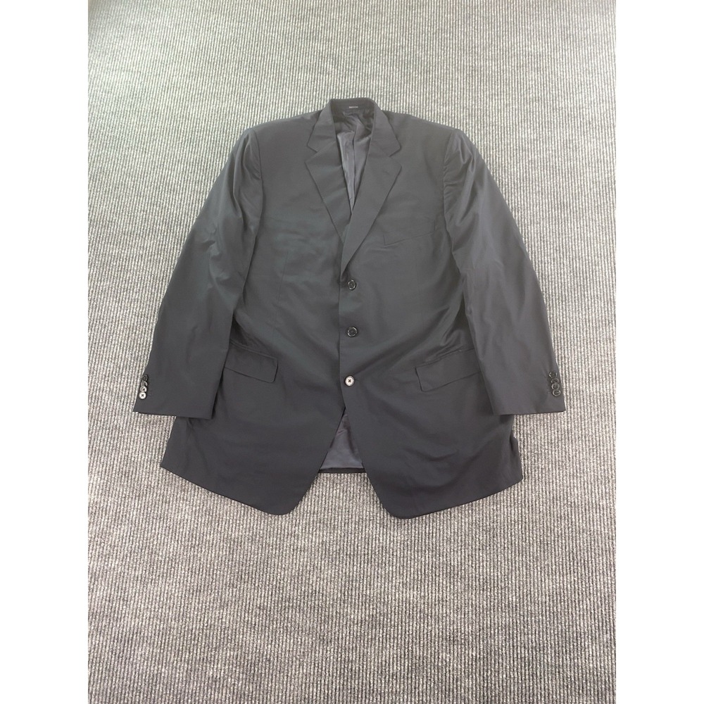 Ermenegildo Zegna Suit Jacket 52 L Blue Wool Solid Luxury Multi Season Italy